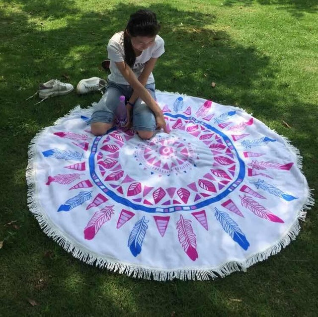 Mandala Round Beach Towel | Vibrant Beach Towel Designs