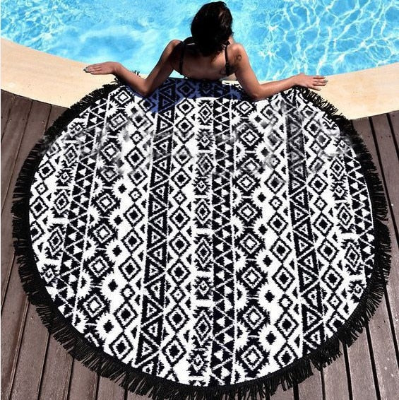 Mandala Round Beach Towel | Vibrant Beach Towel Designs