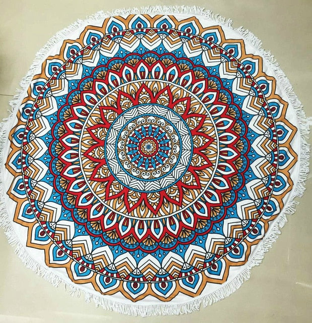 Mandala Round Beach Towel | Vibrant Beach Towel Designs