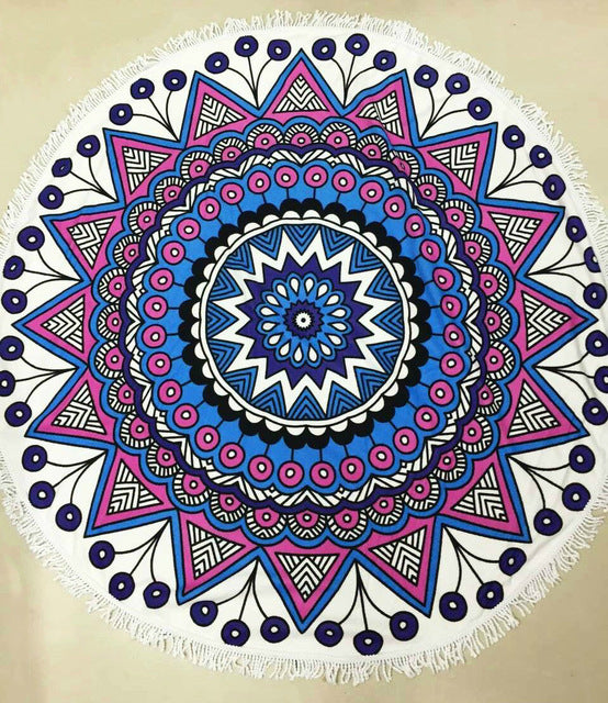 Mandala Round Beach Towel | Vibrant Beach Towel Designs