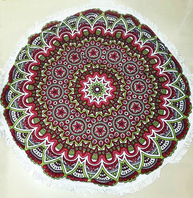 Mandala Round Beach Towel | Vibrant Beach Towel Designs