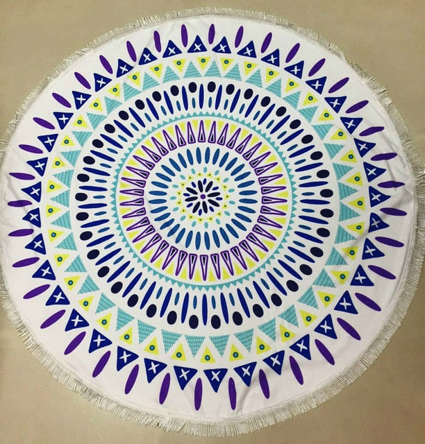 Mandala Round Beach Towel | Vibrant Beach Towel Designs