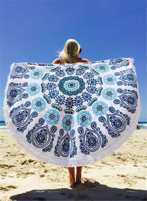 Mandala Round Beach Towel | Vibrant Beach Towel Designs
