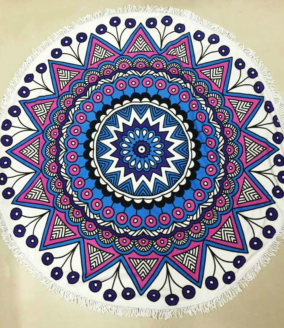 Mandala Round Beach Towel | Vibrant Beach Towel Designs