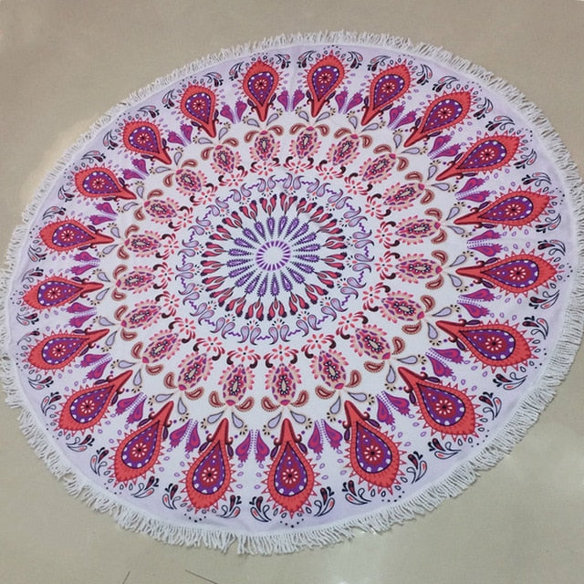 Mandala Round Beach Towel | Vibrant Beach Towel Designs