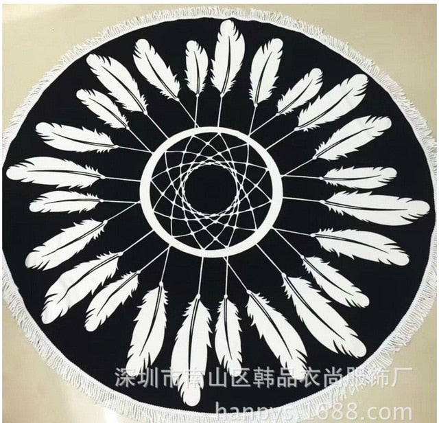 Mandala Round Beach Towel | Vibrant Beach Towel Designs