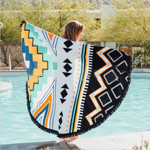 Mandala Round Beach Towel | Vibrant Beach Towel Designs