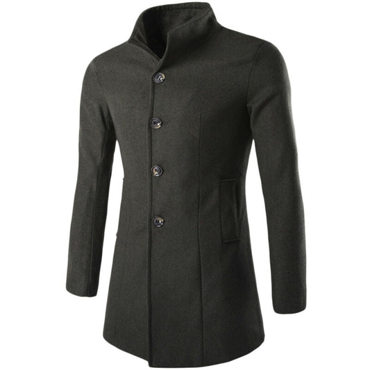 Men's Modern High-Collar Coat | Sleek and Stylish Design