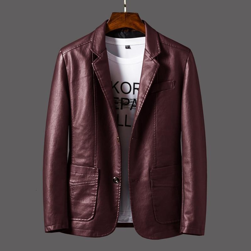 Men's Sleek Leather Blazer Jacket | Versatile Design