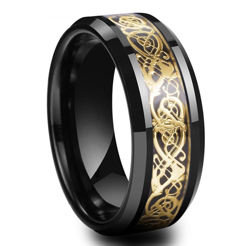 Mystic Dragon Tungsten Ring | Intricate Design