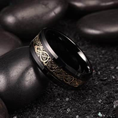 Mystic Dragon Tungsten Ring | Intricate Design