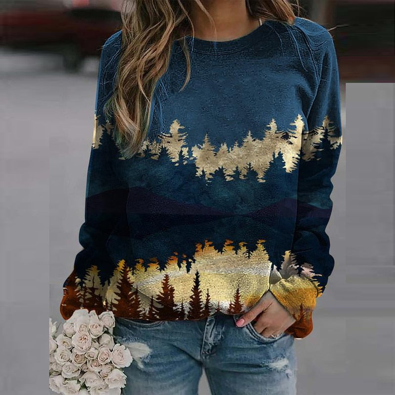 Nature-Inspired Sweatshirt | Cozy Forest Designs