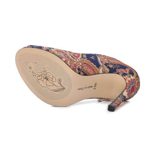 Paisley Elegance High Heels | Vibrant Sophisticated Design