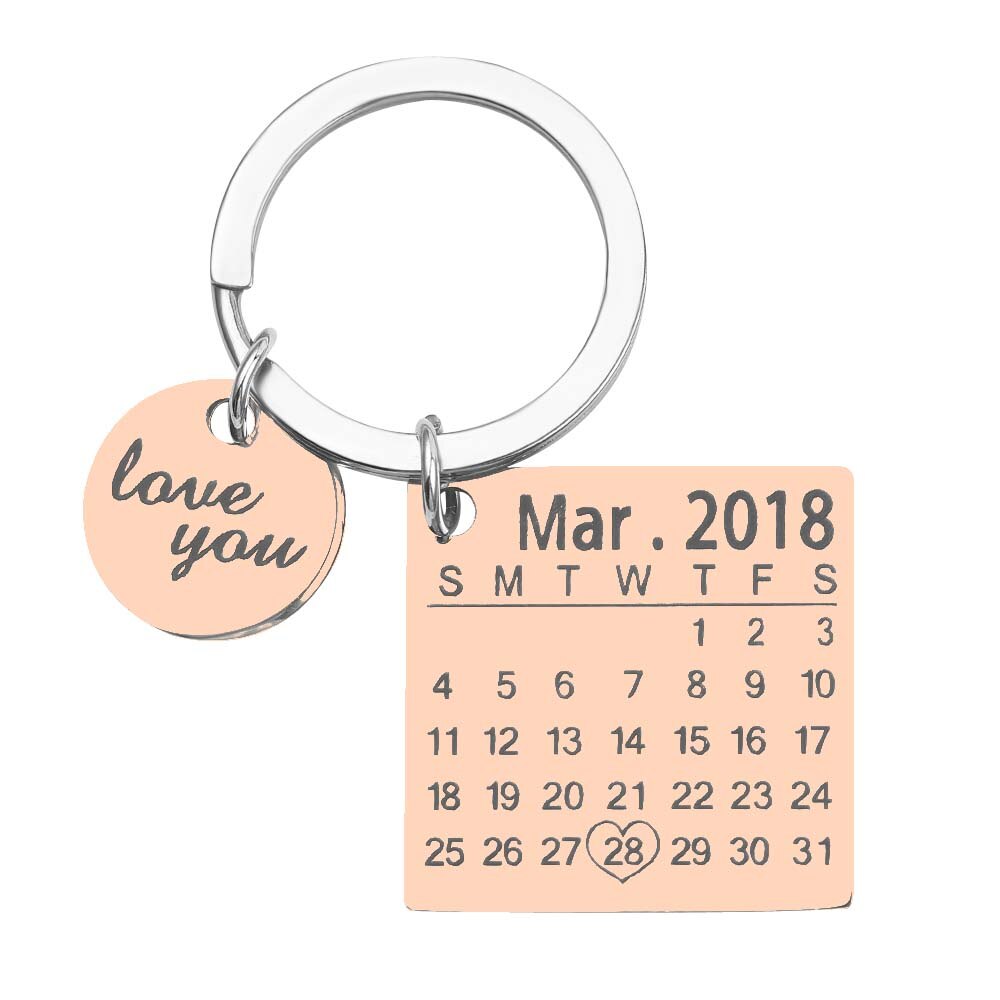Personalized Date Keychain | Customizable Keepsake