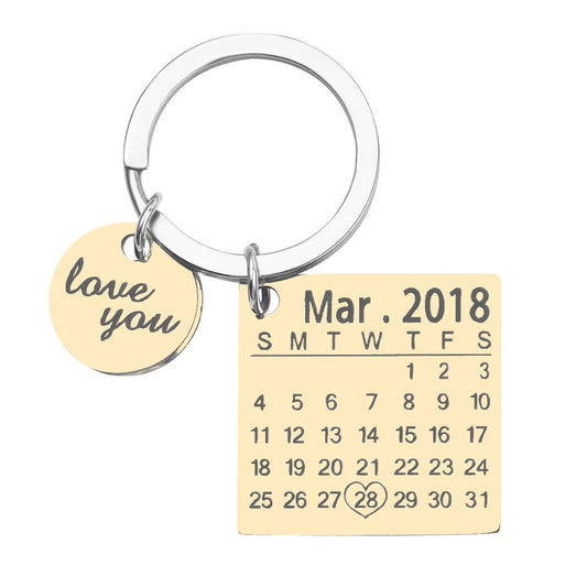 Personalized Date Keychain | Customizable Keepsake