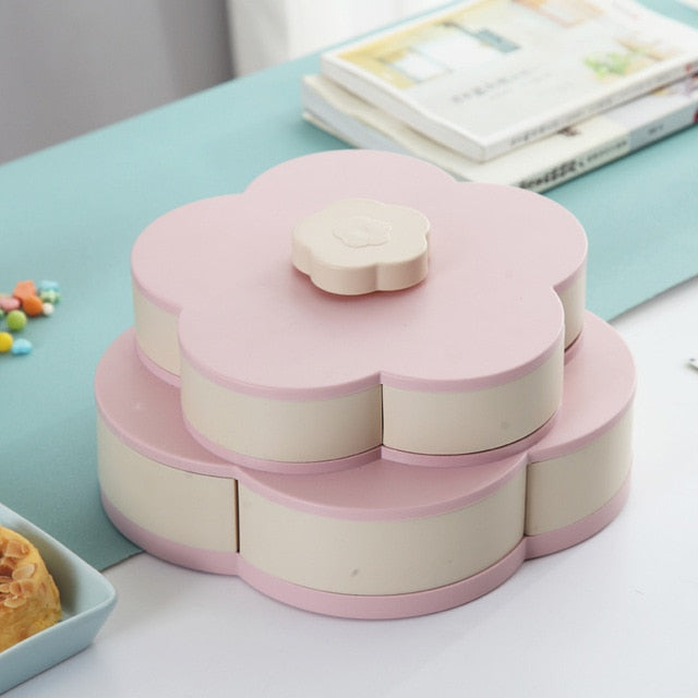 Petal Shaped Snack Box | Rotating Snack Compartments