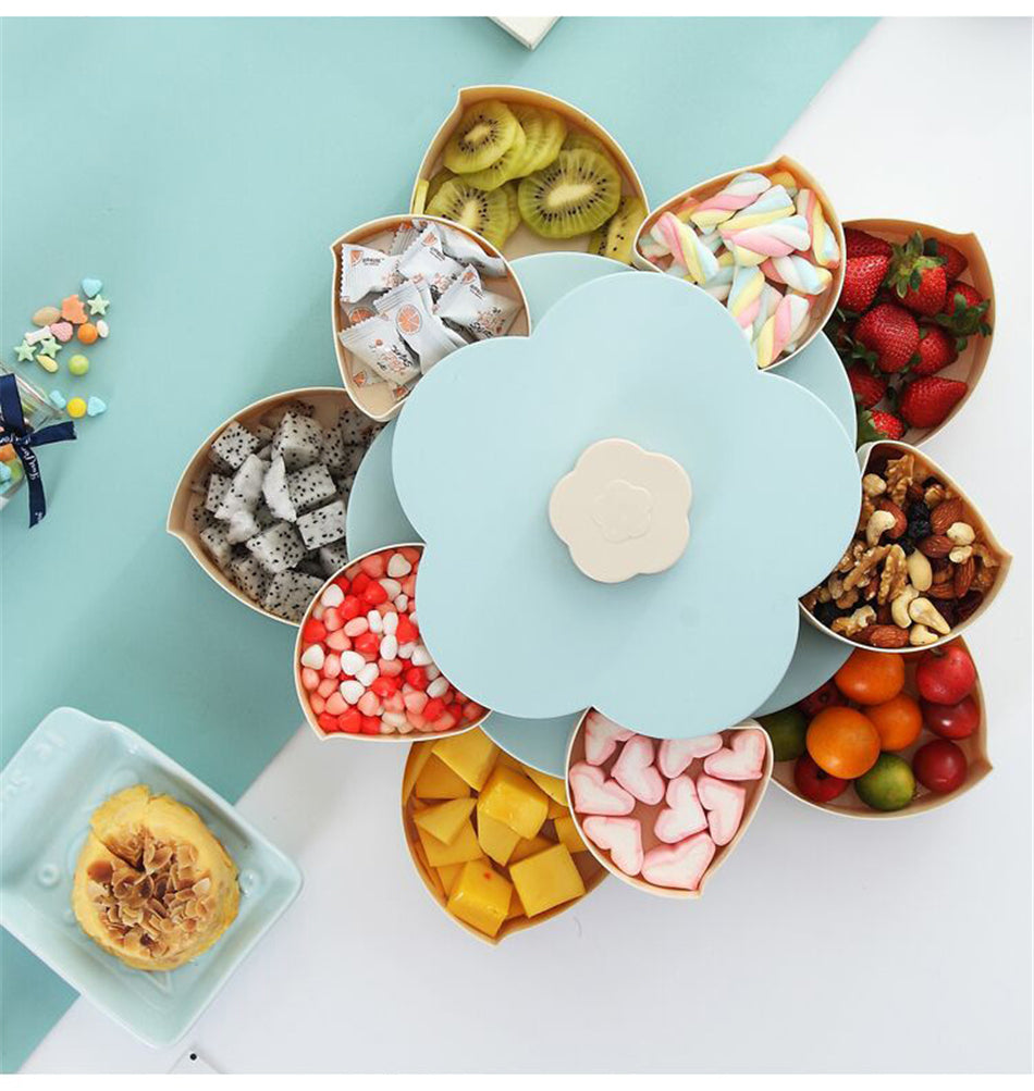 Petal Shaped Snack Box | Rotating Snack Compartments