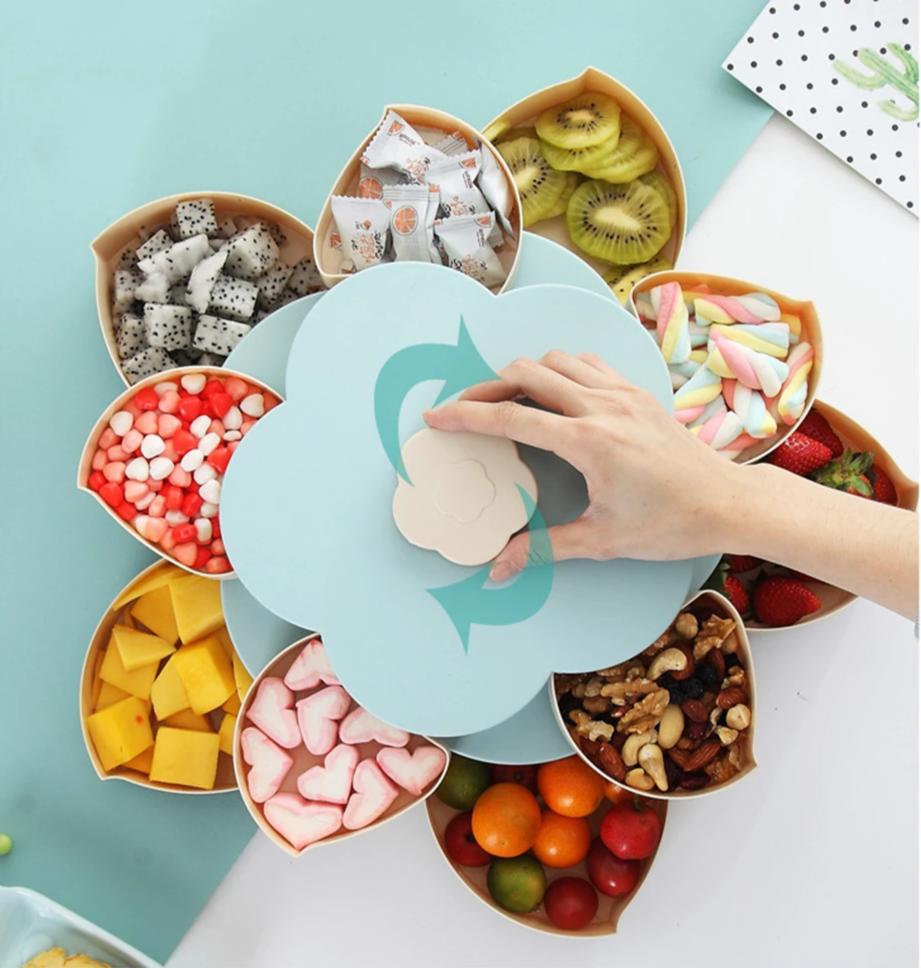 Petal Shaped Snack Box | Rotating Snack Compartments