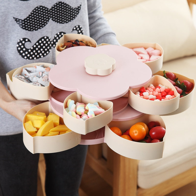 Petal Shaped Snack Box | Rotating Snack Compartments