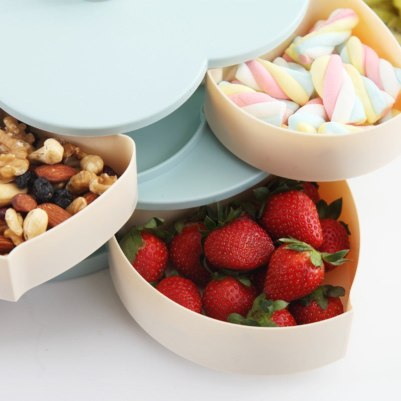 Petal Shaped Snack Box | Rotating Snack Compartments