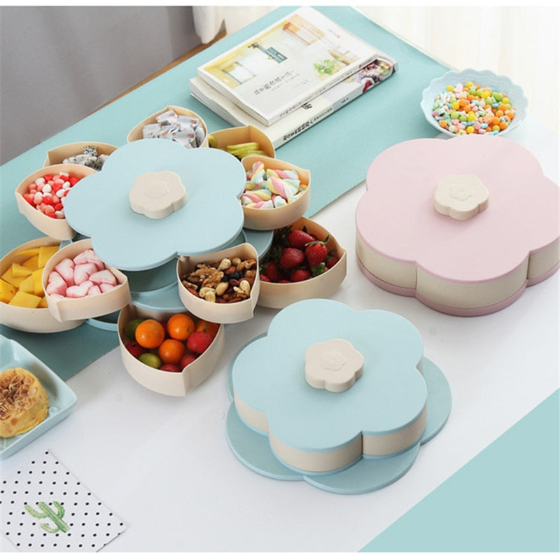 Petal Shaped Snack Box | Rotating Snack Compartments