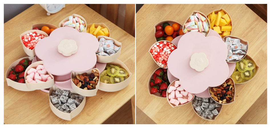 Petal Shaped Snack Box | Rotating Snack Compartments