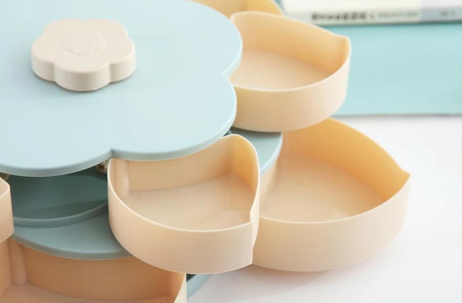 Petal Shaped Snack Box | Rotating Snack Compartments