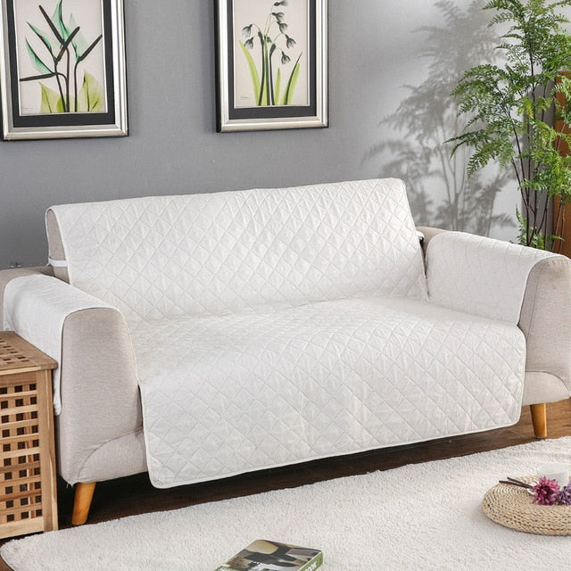 Premium Quilted Sofa Cover | Waterproof & Pet-Friendly Protection