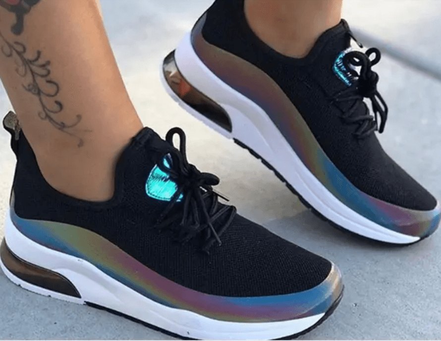 PrismGlow Sneakers | Iridescent & Fashion-Forward Comfort