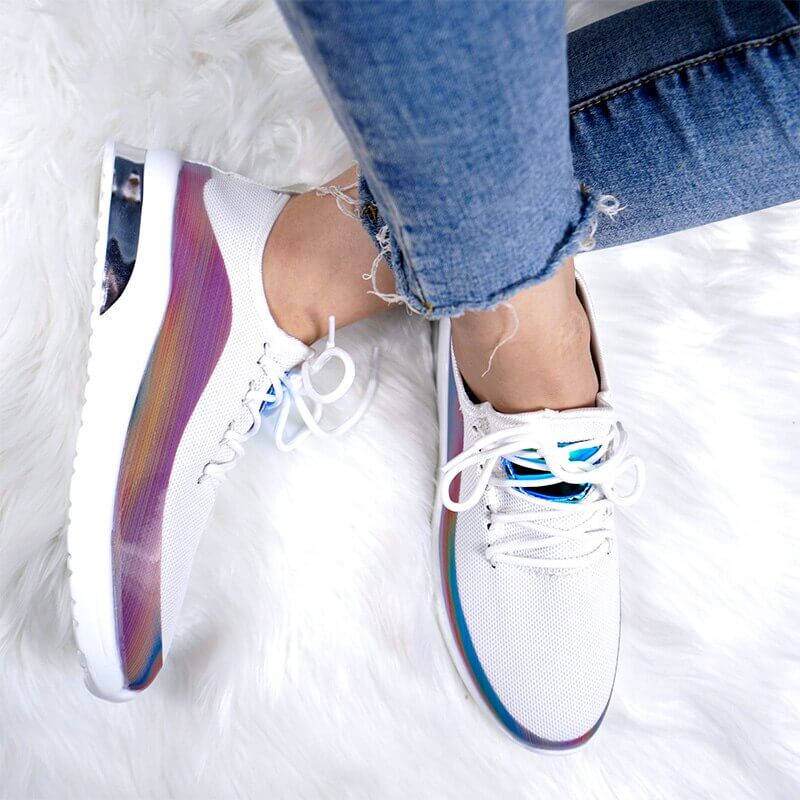 PrismGlow Sneakers | Iridescent & Fashion-Forward Comfort