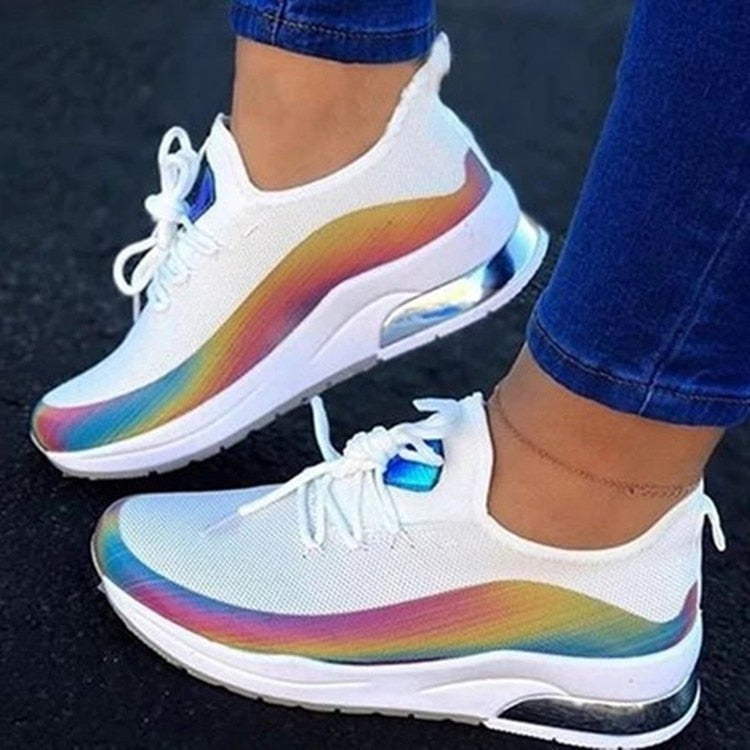 PrismGlow Sneakers | Iridescent & Fashion-Forward Comfort