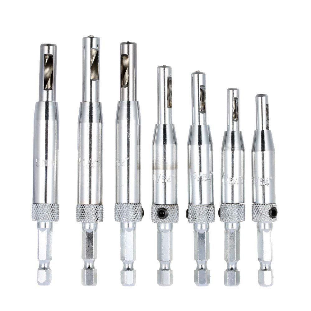 Pro Precision Hinge Drill Bit Set | Adjustable Guide for Craftsman
