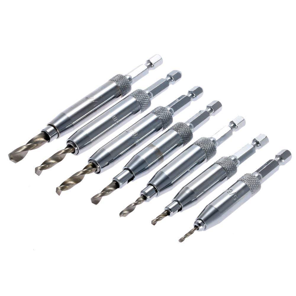 Pro Precision Hinge Drill Bit Set | Adjustable Guide for Craftsman