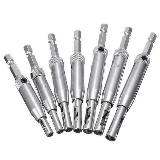 Pro Precision Hinge Drill Bit Set | Adjustable Guide for Craftsman