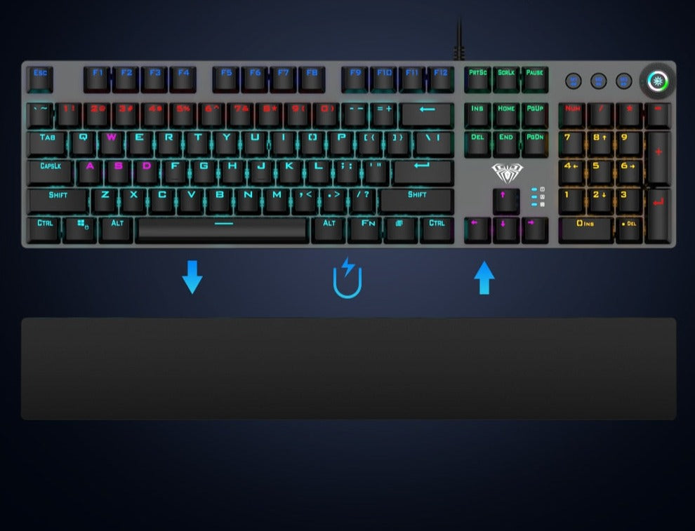 RGB Mechanical Gaming Keyboard | Customizable Lighting for Gaming Setup
