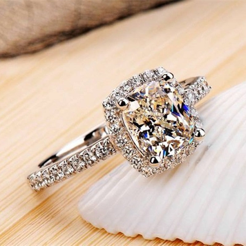Radiant Cushion Cut Engagement Ring | Sparkling Elegance