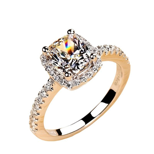 Radiant Cushion Cut Engagement Ring | Sparkling Elegance