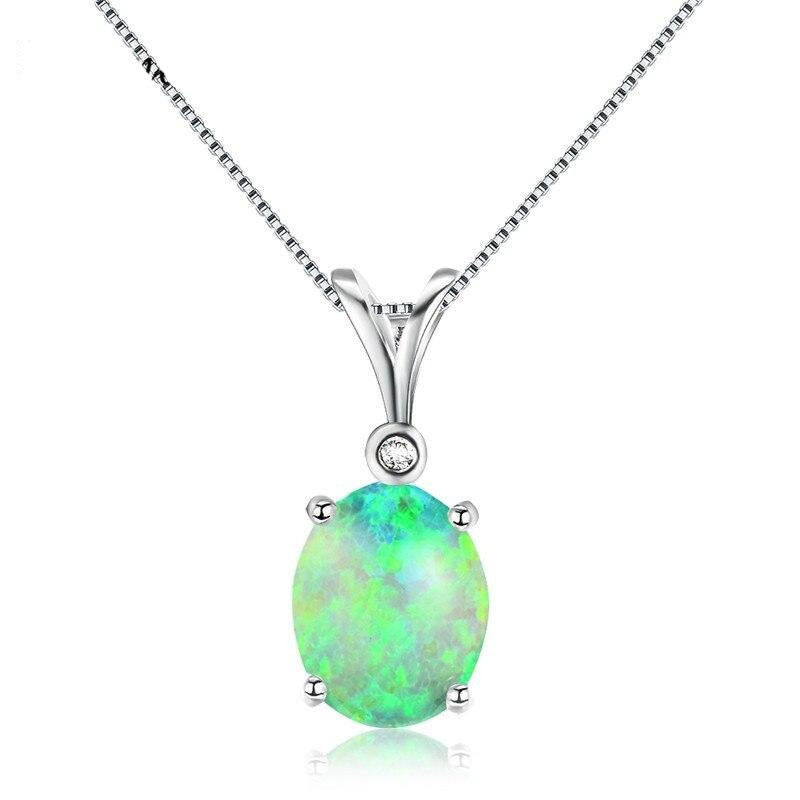 Radiant Opal Necklace | Iridescent Elegance