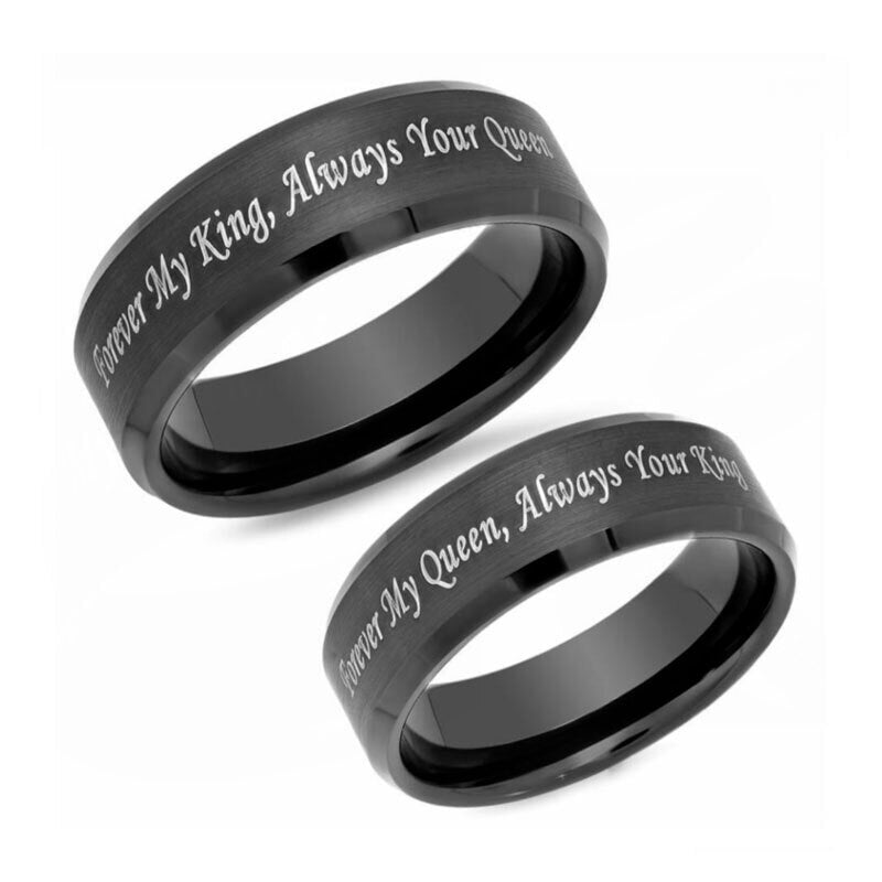 Royalty Titanium Couple Rings | Timeless Love