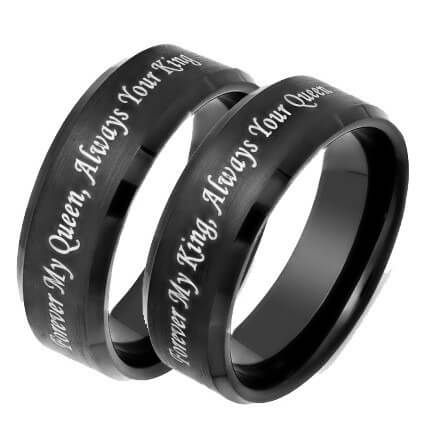 Royalty Titanium Couple Rings | Timeless Love