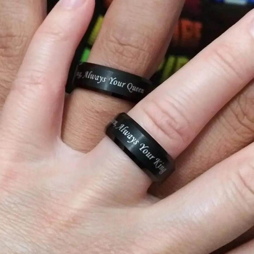 Royalty Titanium Couple Rings | Timeless Love