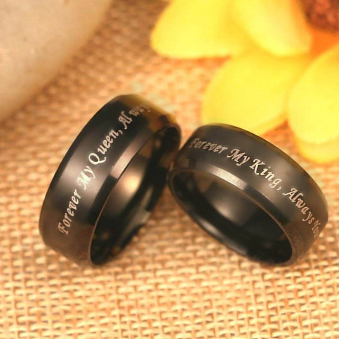 Royalty Titanium Couple Rings | Timeless Love