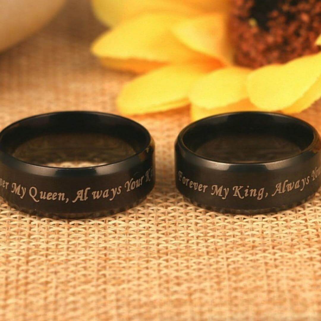Royalty Titanium Couple Rings | Timeless Love