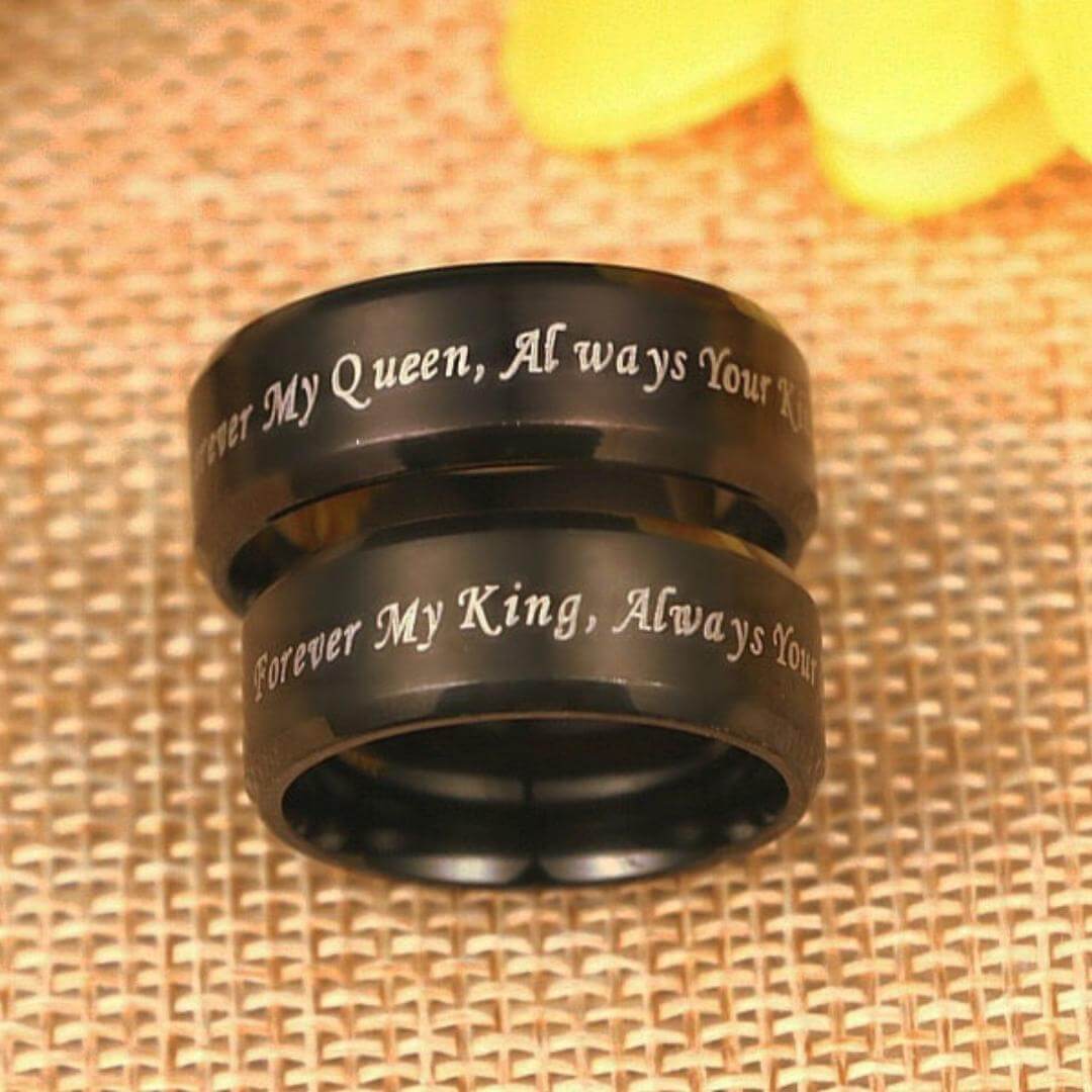 Royalty Titanium Couple Rings | Timeless Love