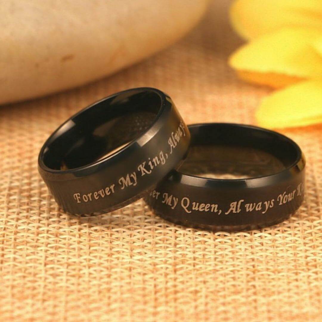 Royalty Titanium Couple Rings | Timeless Love