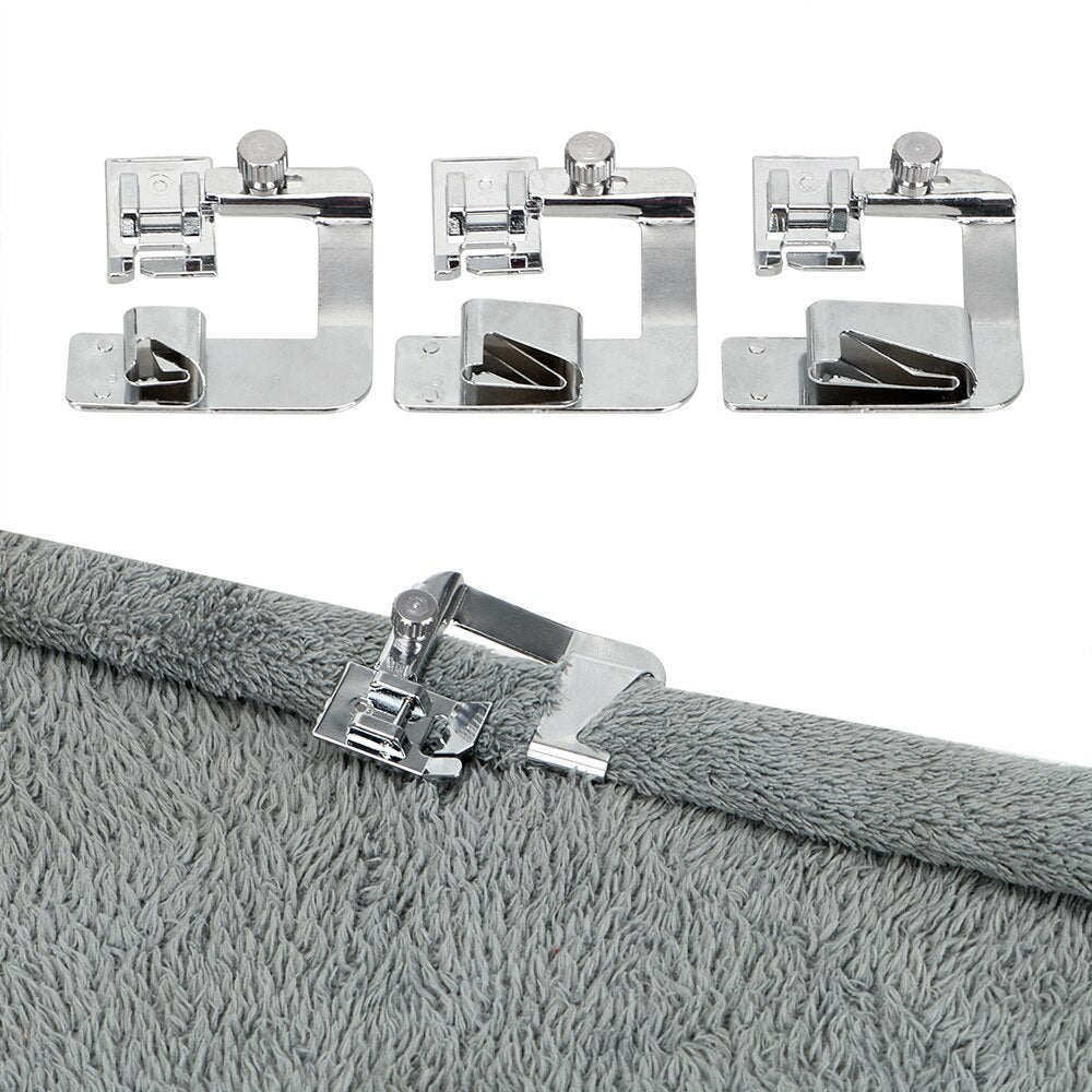 Sewing Machine Hemming Presser Foot | Adjustable Guide for Seamless Hemming Results