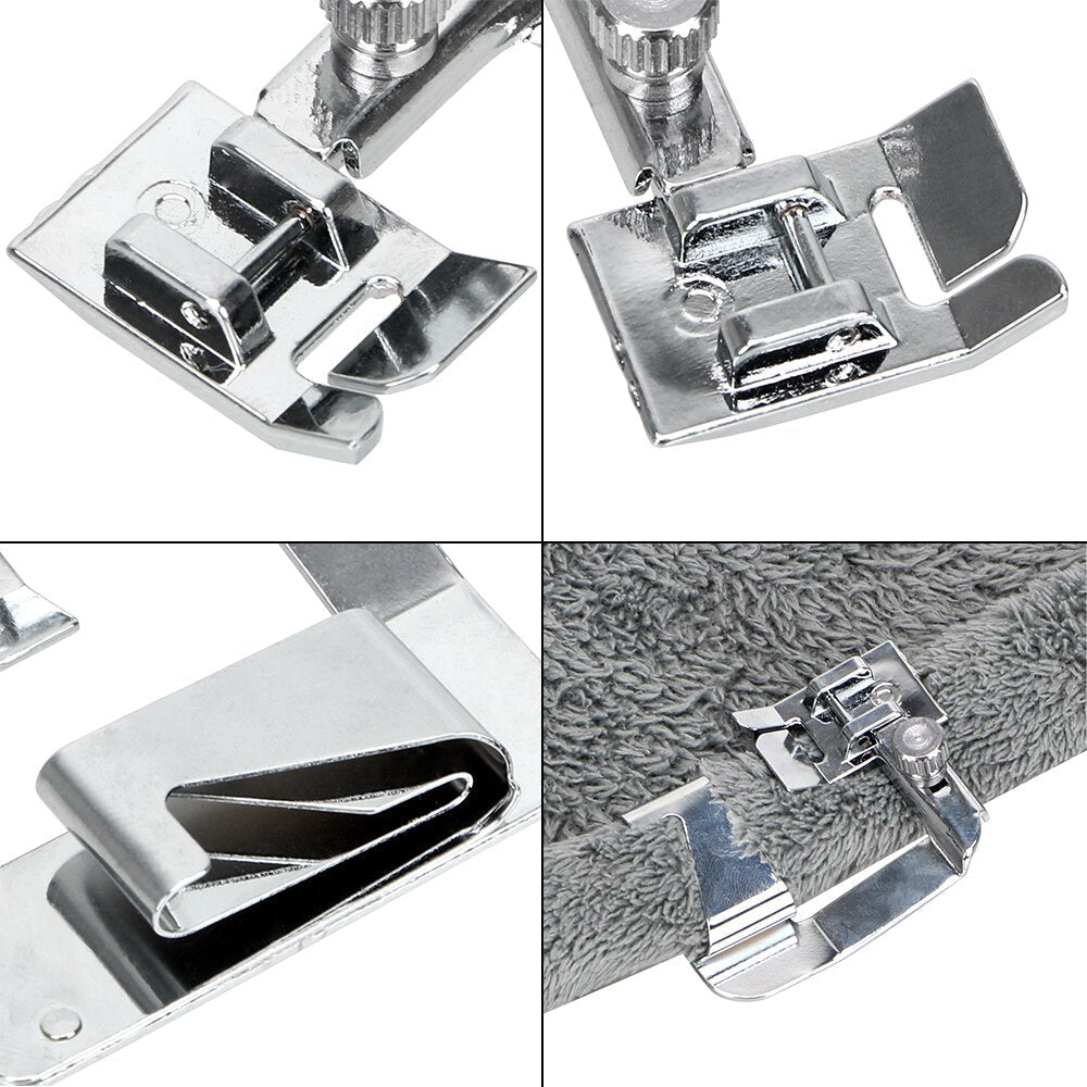 Sewing Machine Hemming Presser Foot | Adjustable Guide for Seamless Hemming Results