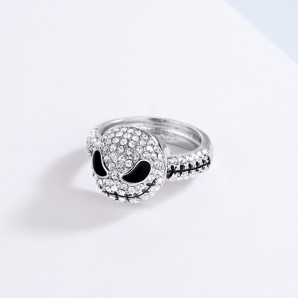 Skull Design Crystal Ring | Bold Skull Ring with Unique Jewelry Motif
