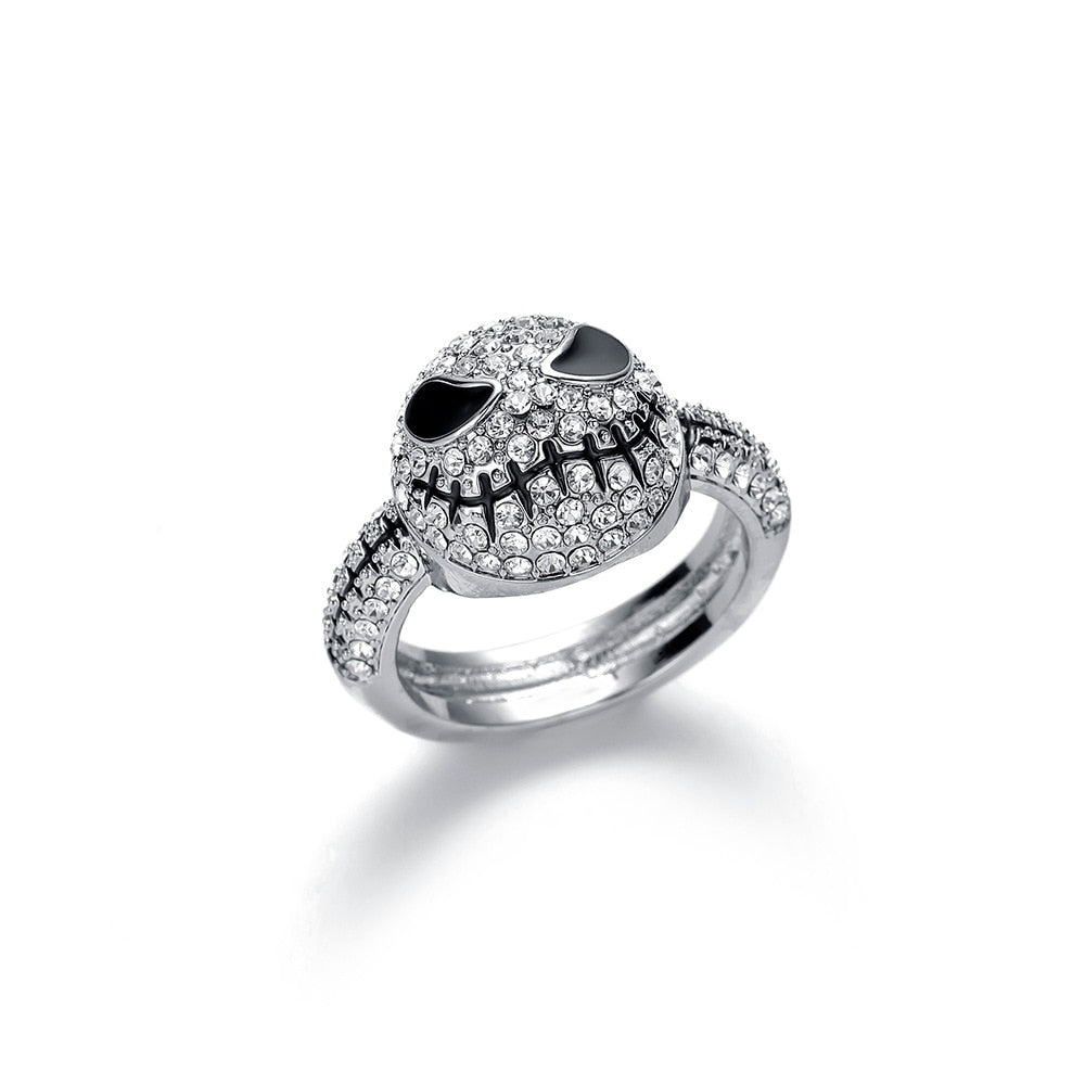Skull Design Crystal Ring | Bold Skull Ring with Unique Jewelry Motif