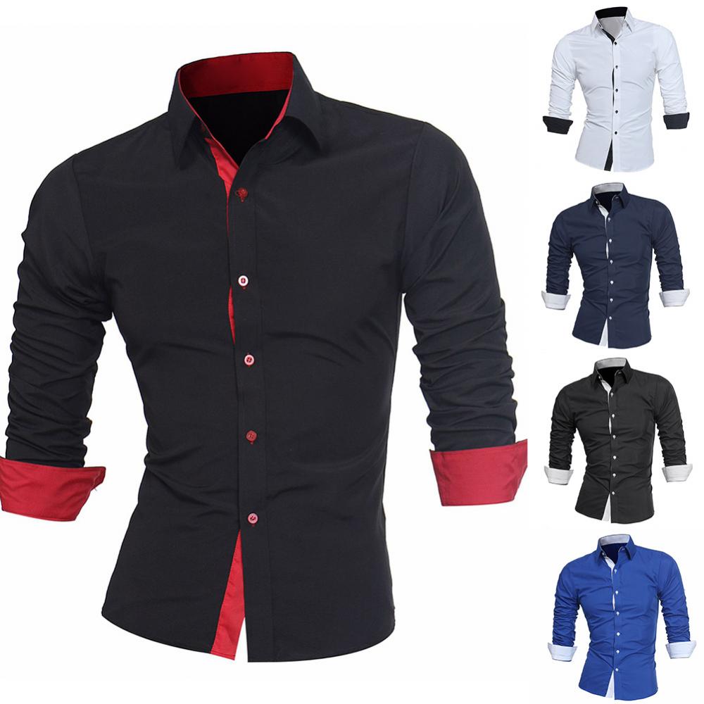 Sleek Men’s Dress Shirt | Contrast Collar Design | Premium Quality Men’s Shirt | Sophisticated Style Shirt